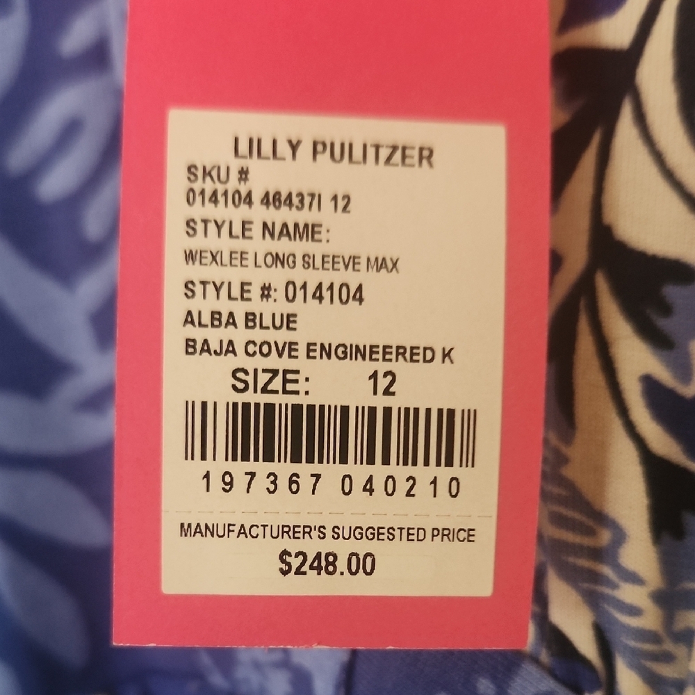 Blue and White Floral Maxi Dress - Picture 3 of 5